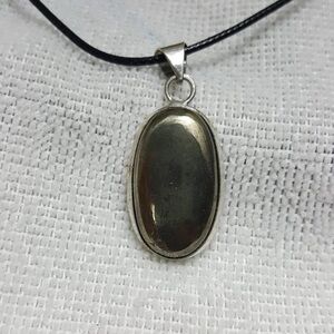 Golden Pyrite Gemstone 925 Silver Pendant Necklace